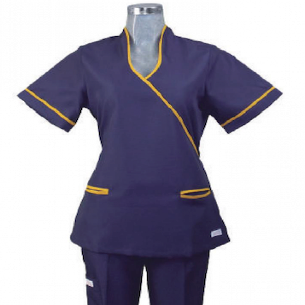 Uniforme medico quirúrgico dama KA-65 azul marino-oro
